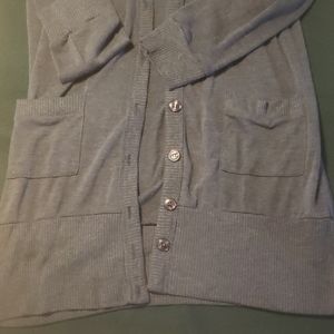 Long gray cardigan